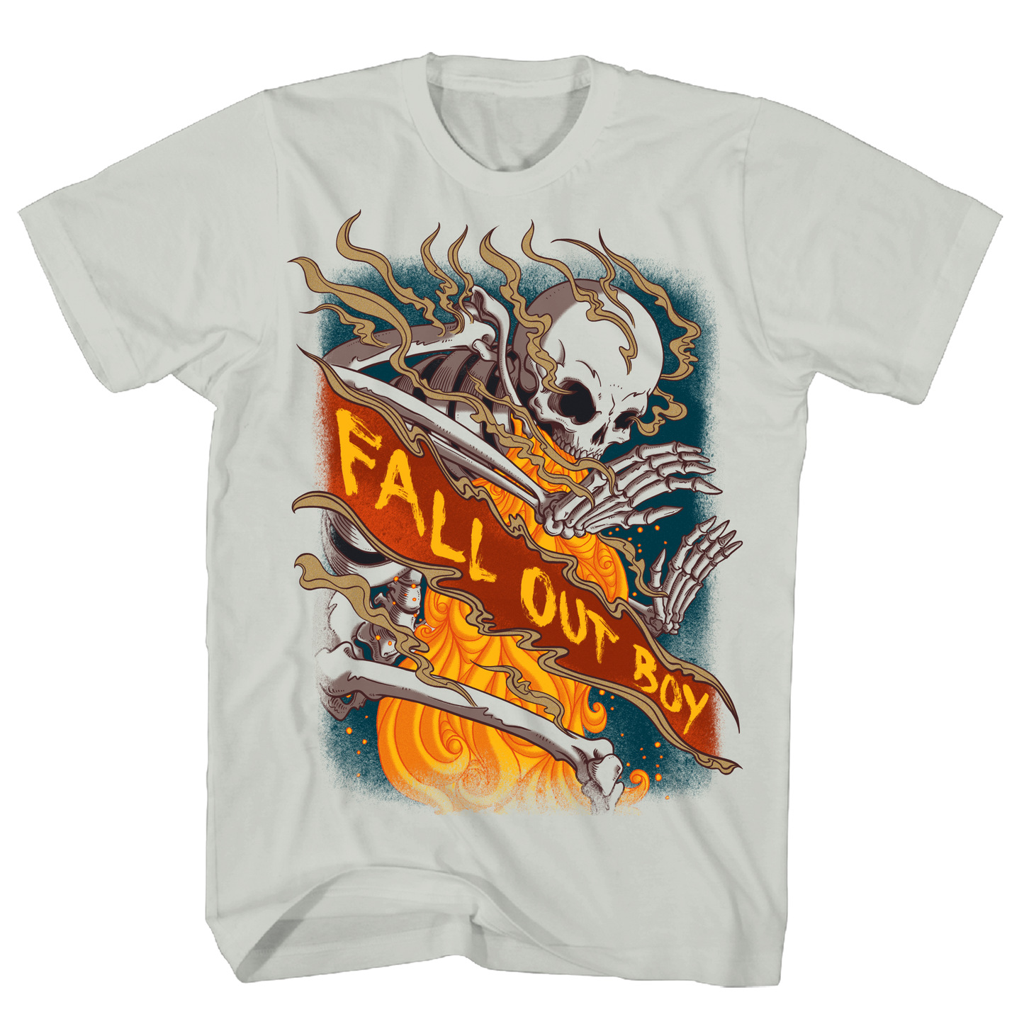 Fall Out Boy - Skeleton Tshirt 1x Ice Grey Product Image