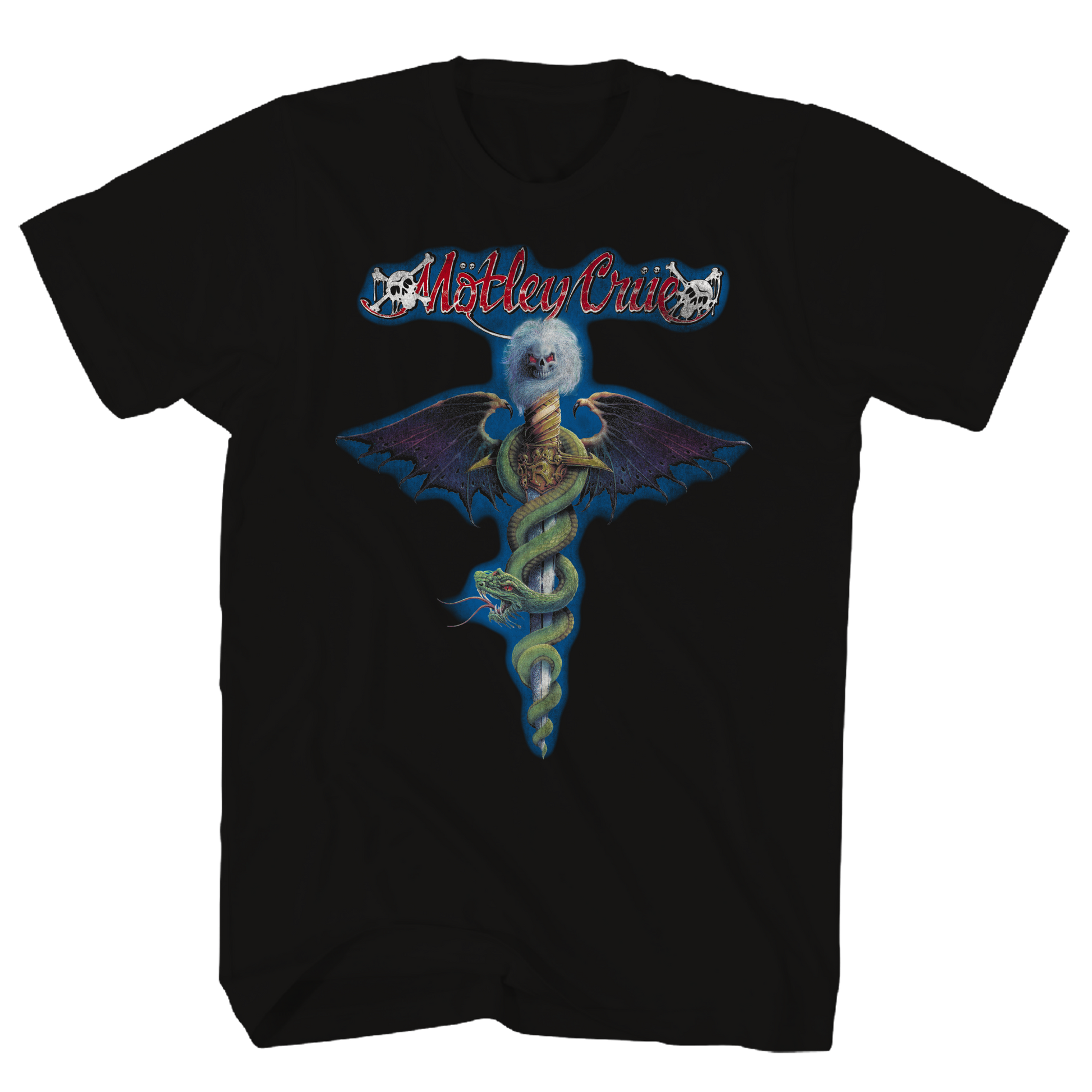 Motley Crue - Dr Feelgood Blue Dragon Tshirt Black Product Image
