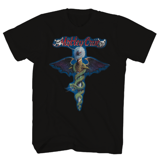 Motley Crue - Dr Feelgood Blue Dragon Tshirt Black Product Image