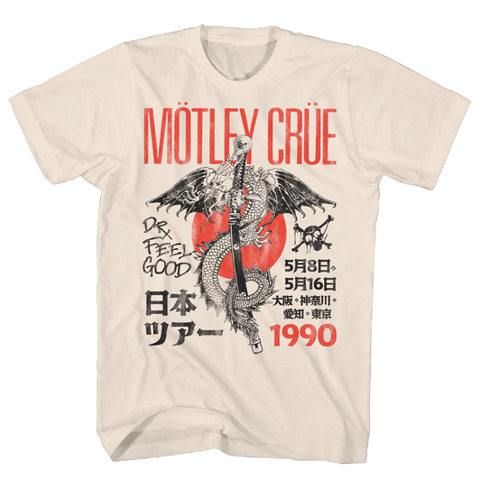 Motley Crue - Dr Feelgood Japan Tour Tshirt Nat Product Image