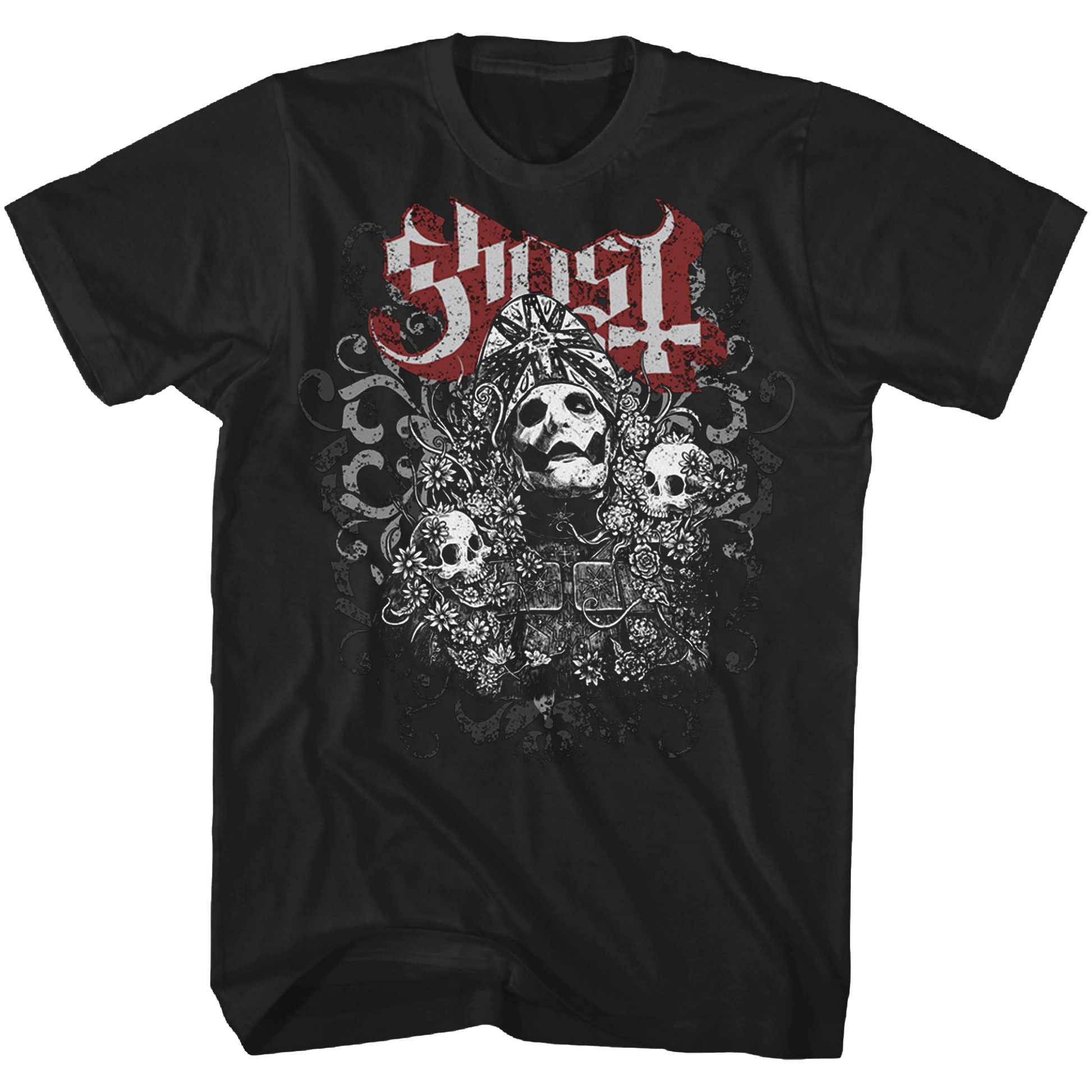 Ghost - Papa Skull Faces Tshirt Black Product Image