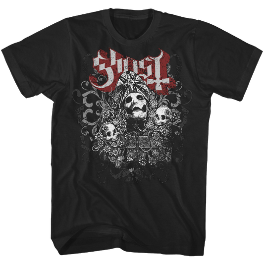 Ghost - Papa Skull Faces Tshirt Black Product Image