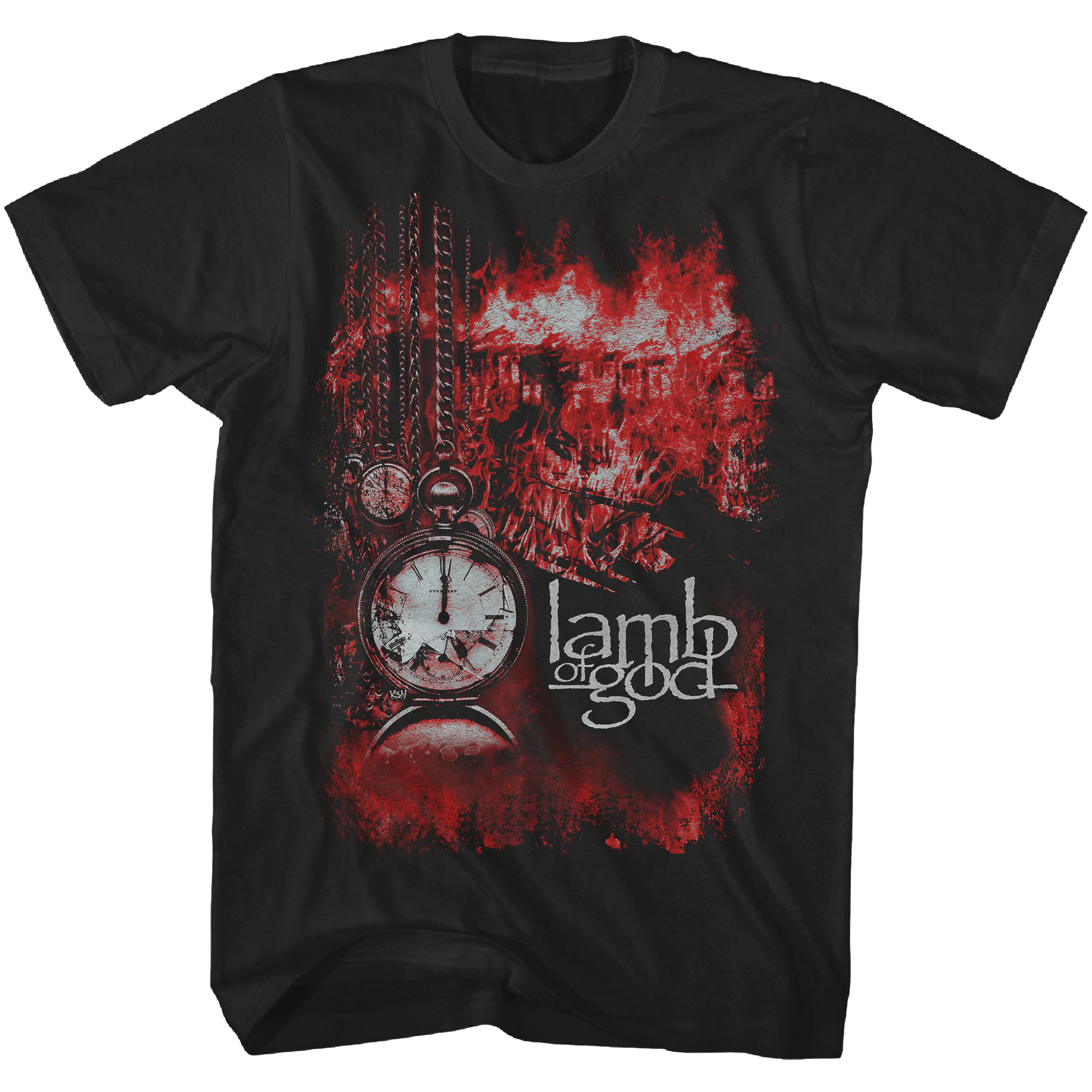 Lamb Of God - Red Tshirt Shrt Slv Product Image