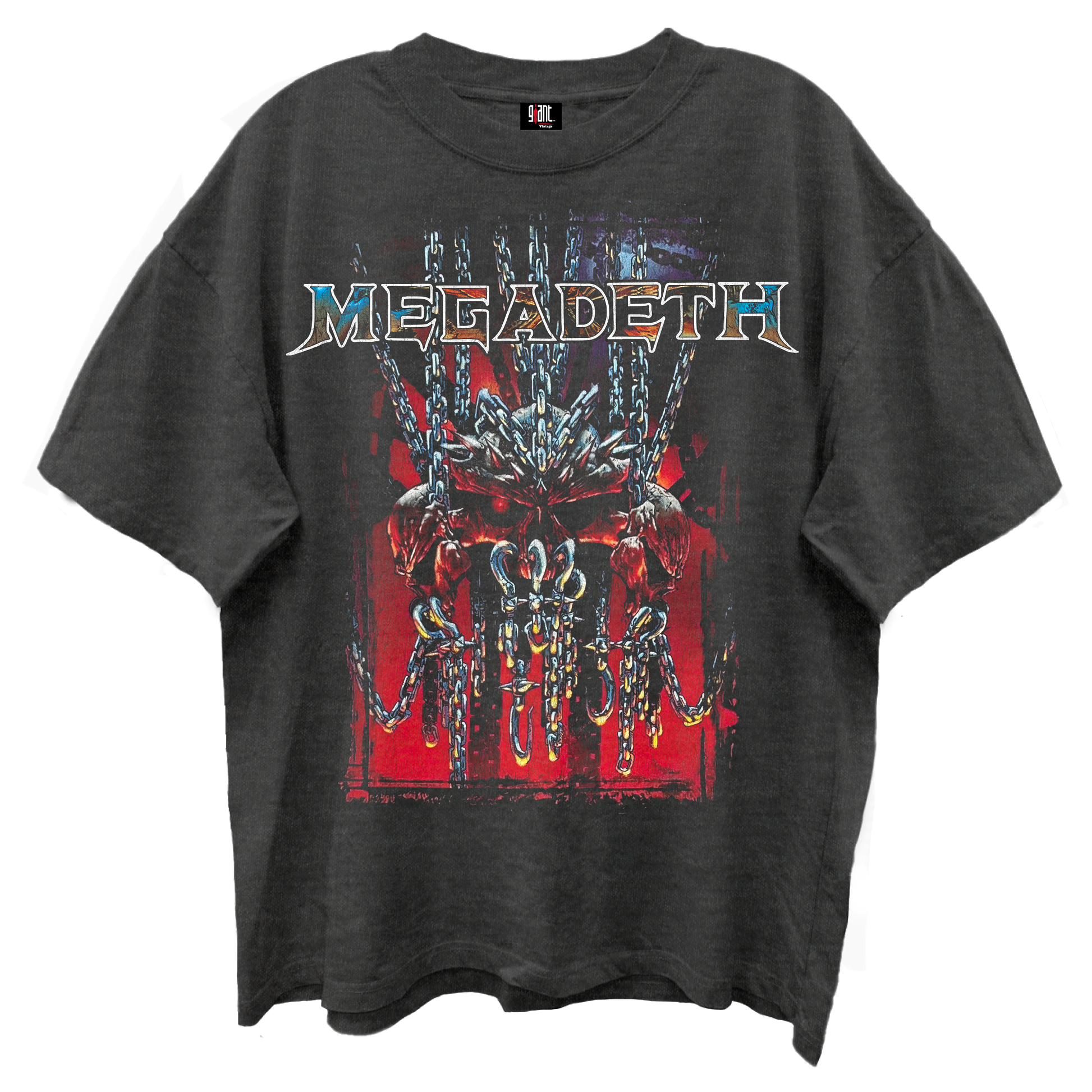 Megadeth Chaos - Chains Giant Vintage Tshirt Black Product Image