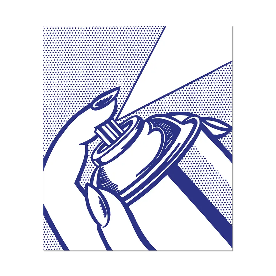 Roy Lichtenstein Spray Can Die-Cut Sticker