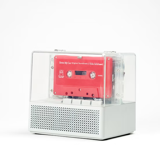 IT’S REAL Bluetooth Speaker + Cassette Player Combo – Transparent Edition