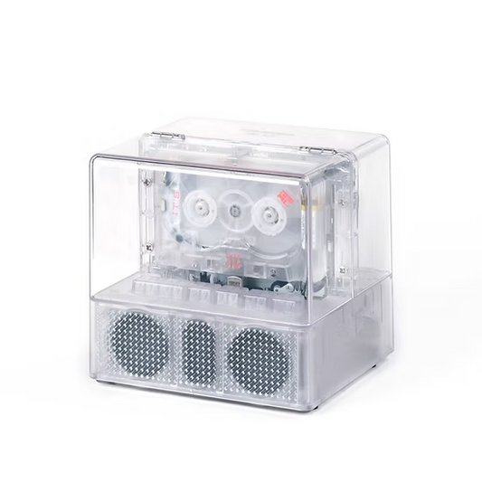 IT’S REAL Bluetooth Speaker + Cassette Player Combo – Transparent Edition