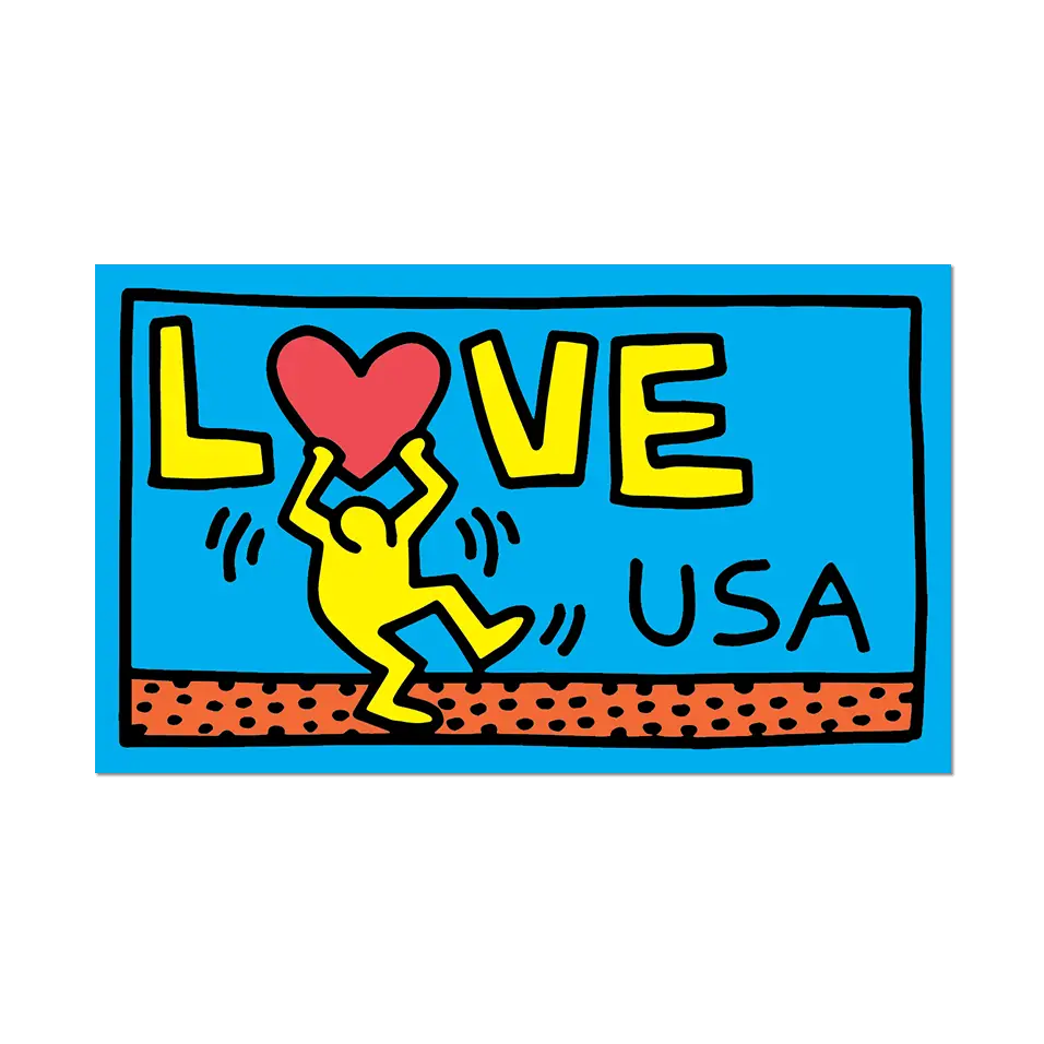 Love USA By Keith Haring - Die-Cut Sticker (4th of July)