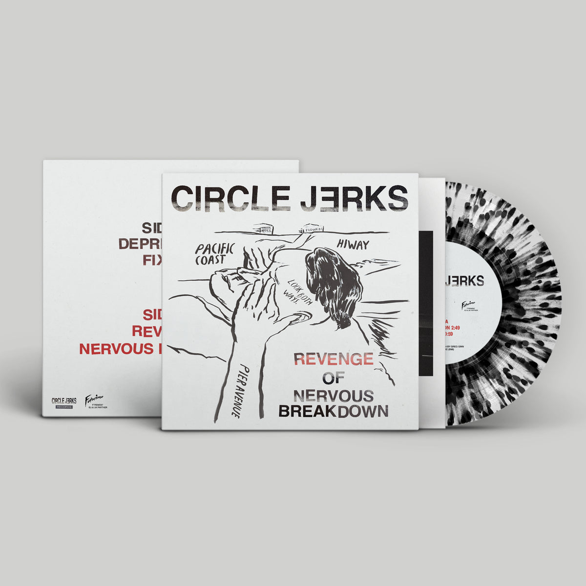 Circle Jerks - Revenge Of Nervous Breakdown - Spilt Ink 7-inch mockup