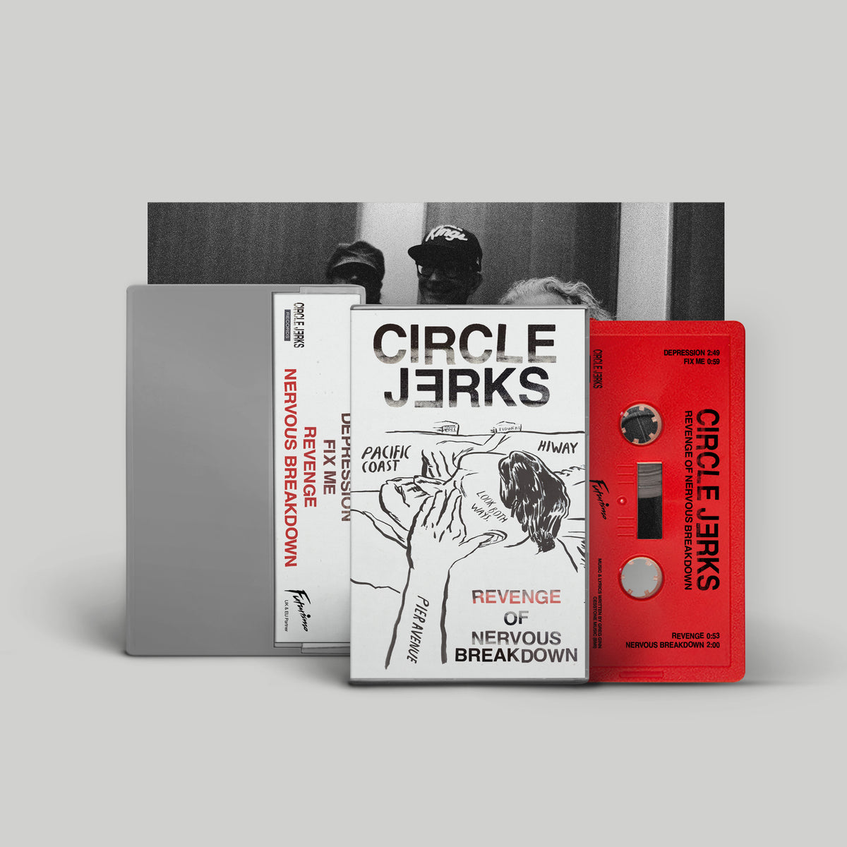 Circle Jerks - Revenge Of Nervous Breakdown - Red cassette mockup