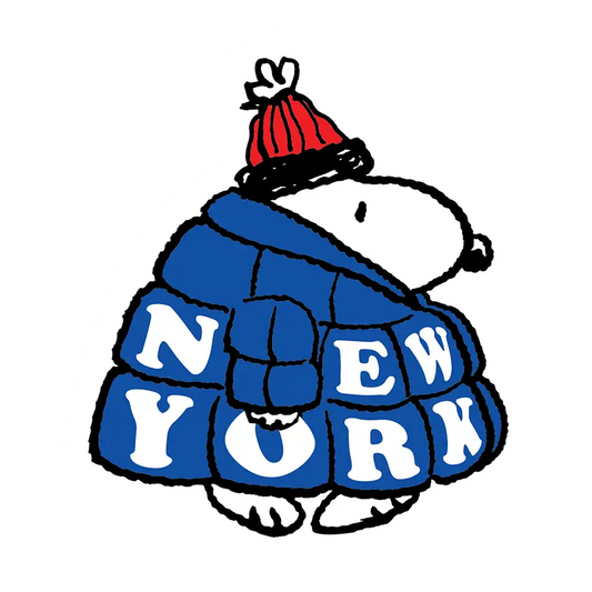 Snoopy NY Puffer Coat (Holidays) - Die-Cut Sticker
