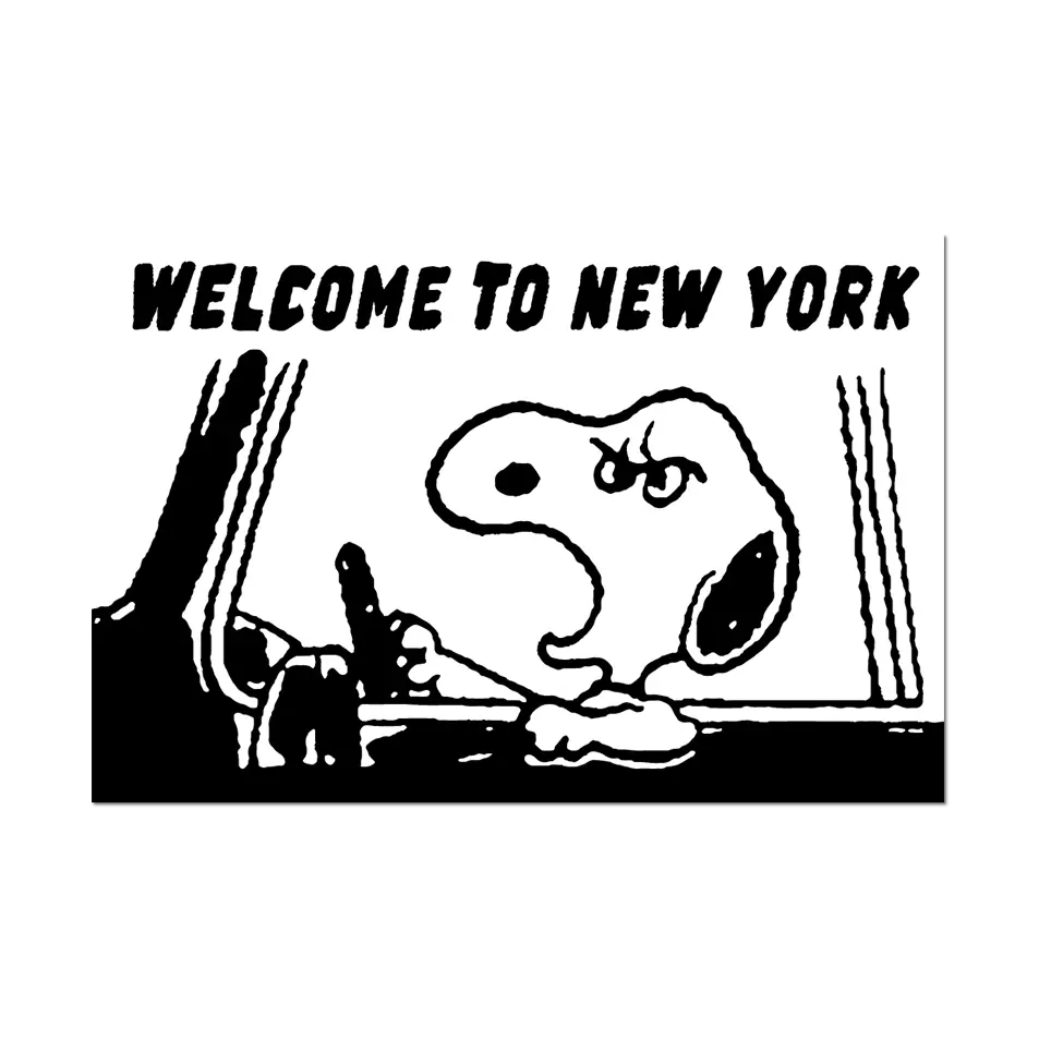 Snoopy Welcome to New York Die-Cut Christmas Sticker