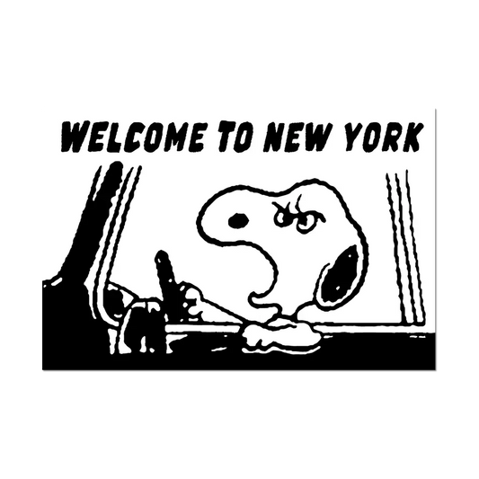 Snoopy Welcome to New York Die-Cut Christmas Sticker
