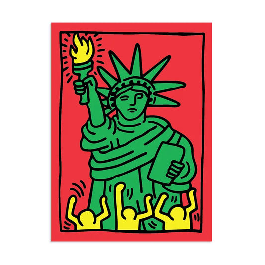 Statue of Liberty by Keith Haring - Sticker (4th of July)