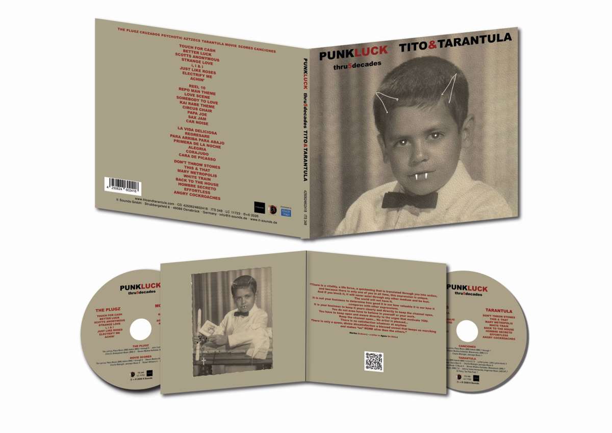 Tito and Tarantula - PUNK LUCK thru 5 decades - 2CD packshot