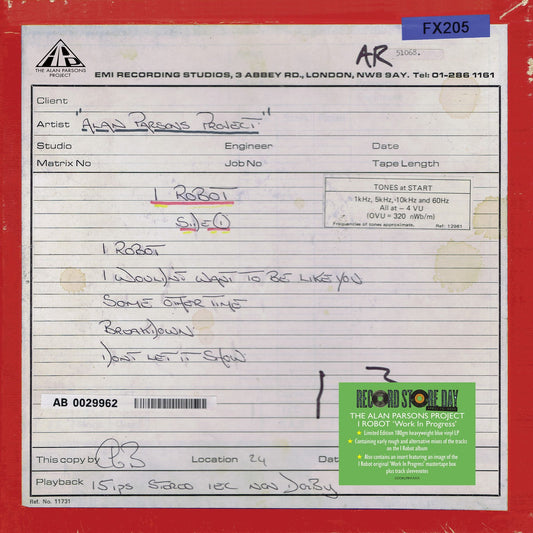 The Alan Parsons Project - I Robot (Work In Progress) Product Image