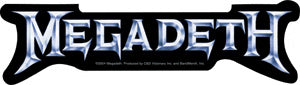Megadeth Logo 6"x1.6" Sticker
