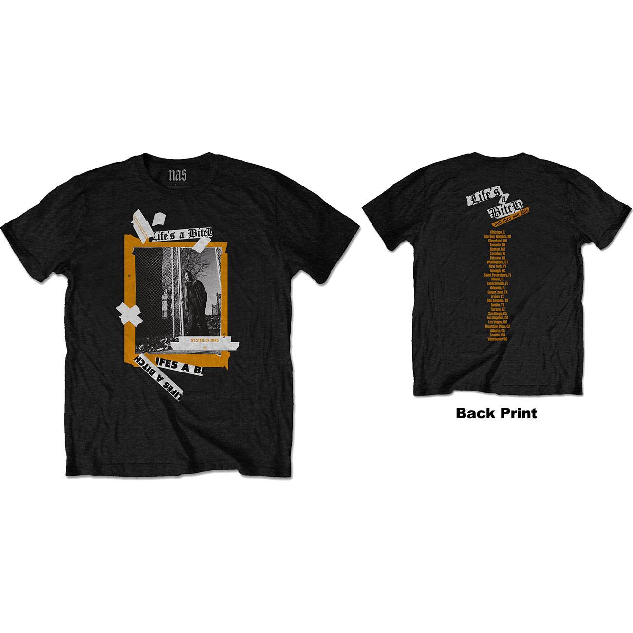 Unisex T-Shirt Life's a Bitch Back Print