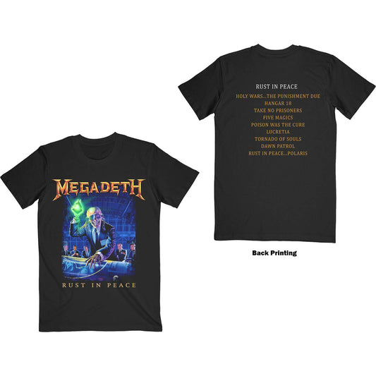 Unisex T-Shirt Rust In Peace Track list Back Print