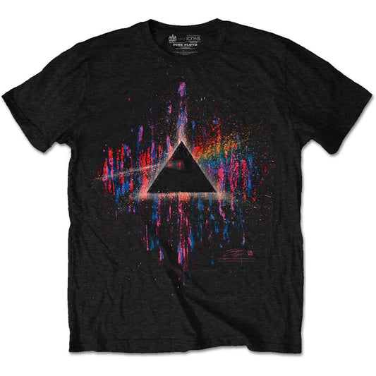 Unisex T-Shirt Dark Side of the Moon Pink Splatter