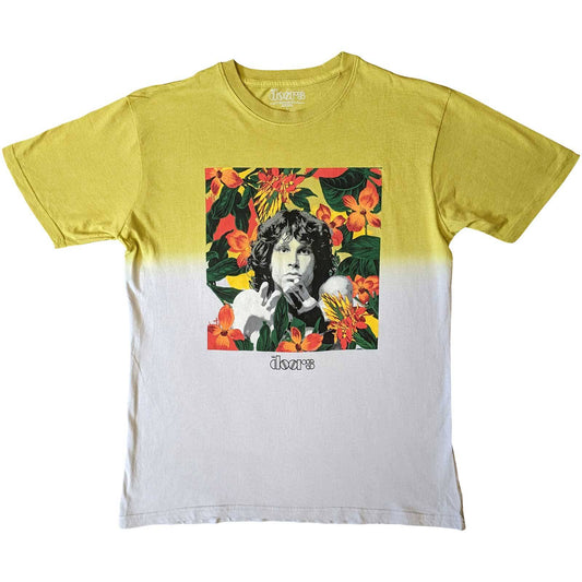 Unisex T-Shirt Floral Square Dip Dye, Dye Wash