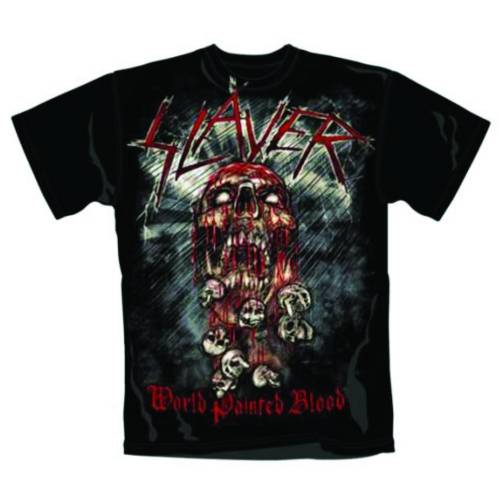 Unisex T-Shirt World Painted Blood Skull