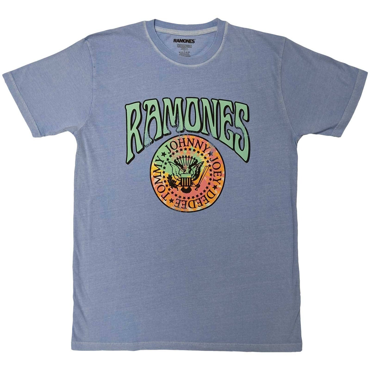 Unisex T-Shirt Crest Psych Light Blue Pigment Wash