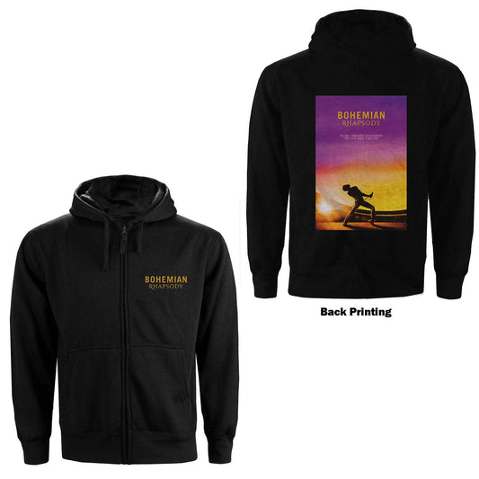 Unisex Zipped Hoodie Bohemian Rhapsody Movie Poster Back Print