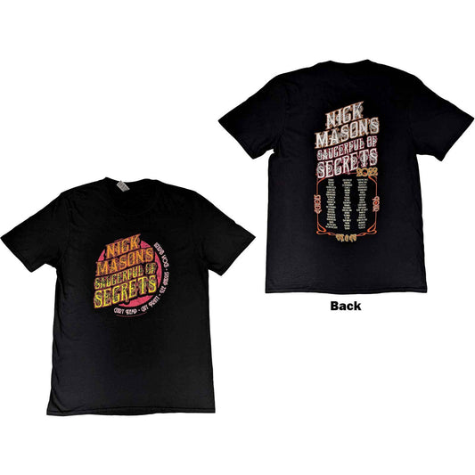 Nick Mason's Saucerful of Secrets Unisex T-Shirt: Echoes European Tour 2022 (Back Print & Ex-Tour)  Echoes European Tour 2022 Short Sleeves
