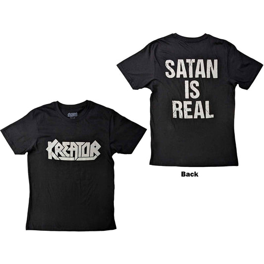 Kreator Unisex T-Shirt: Satan Is Real (Back Print)  Satan Is Real Short Sleeves
