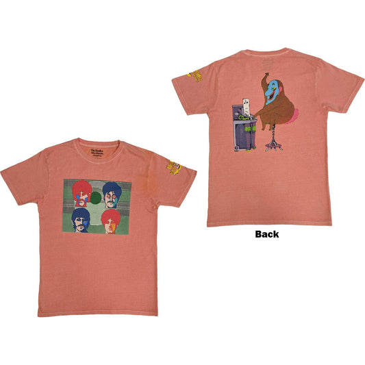 Unisex T-Shirt Yellow Submarine Magic Piano Back Print