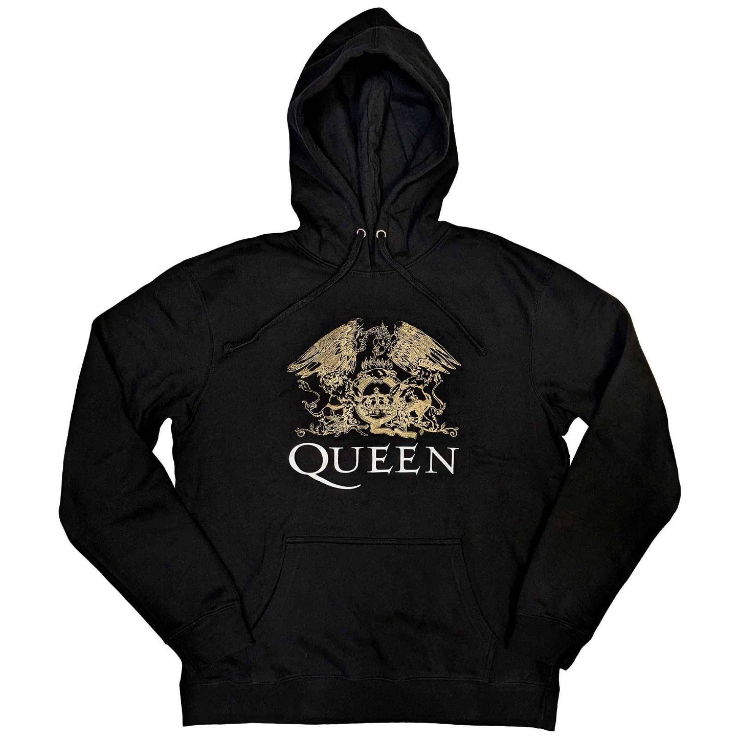 Queen Unisex Pullover Hoodie: Crest  Crest Long Sleeves