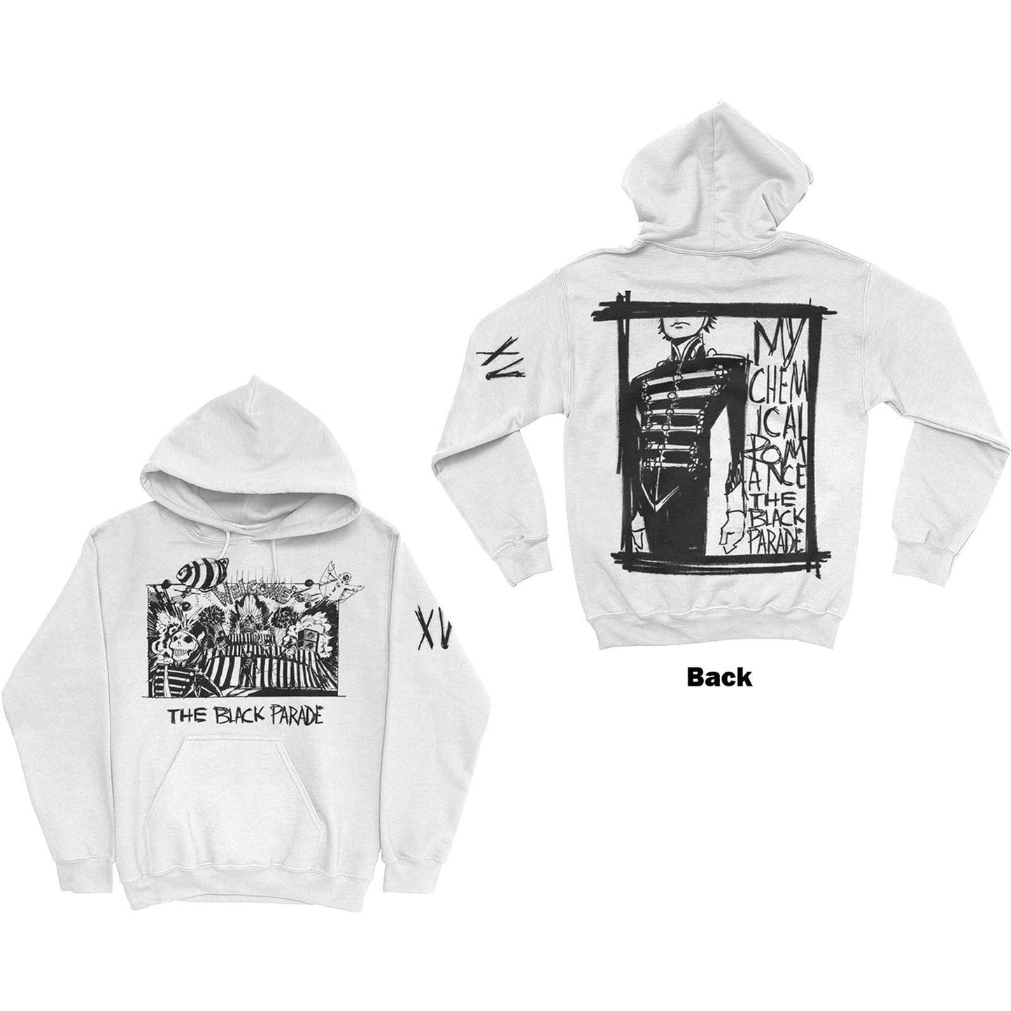 Unisex Pullover Hoodie XV Marching Frame Back Print