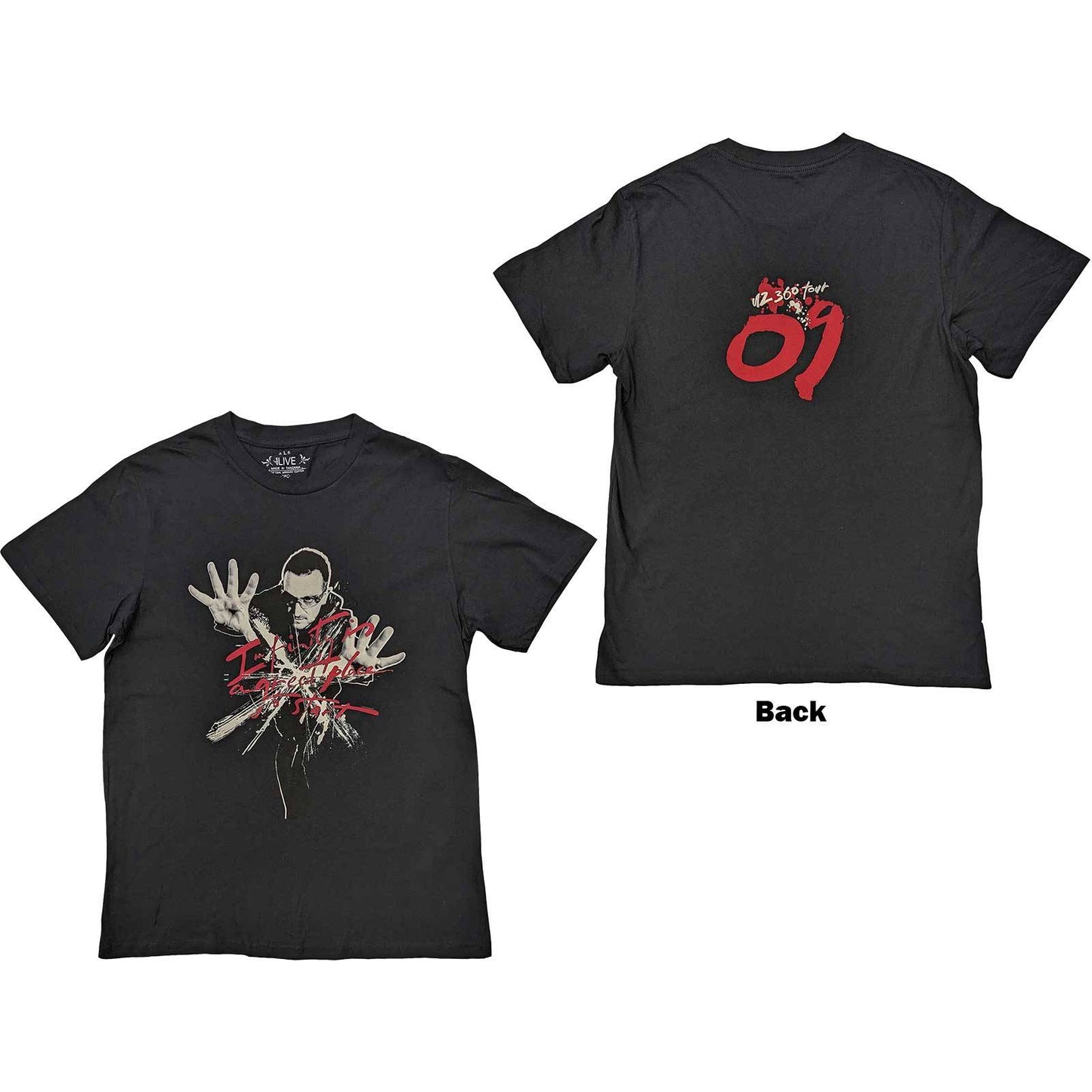 U2 Unisex T-Shirt: 360 Degree Tour 2009 Infinity (Back Print & Ex-Tour)  360 Degree Tour 2009 Infinity Short Sleeves