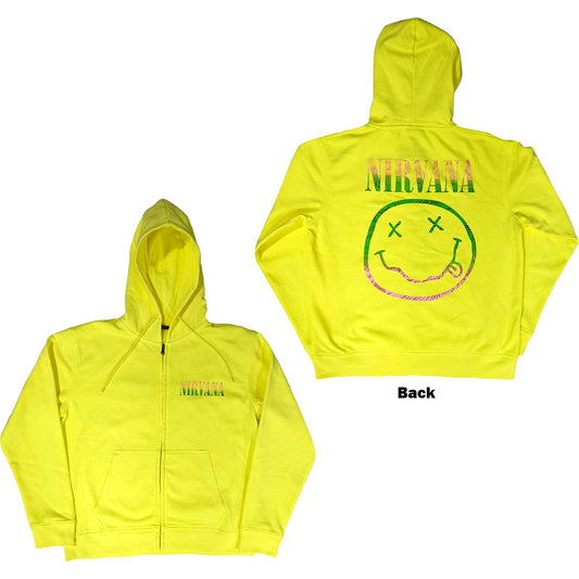 Unisex Zipped Hoodie Sorbet Ray Smiley Back Print