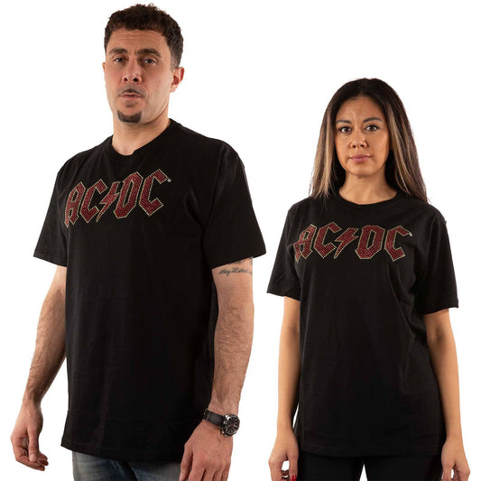 Unisex Embellished T-Shirt Full Colour Logo Diamante, Embellished, Crystals, Rhinestones