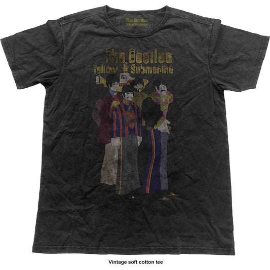 Unisex Vintage T-Shirt Yellow Submarine Band
