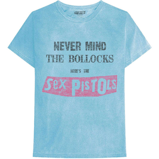 Unisex T-Shirt Never Mind the Bollocks Distressed Dye Wash, Mineral Wash
