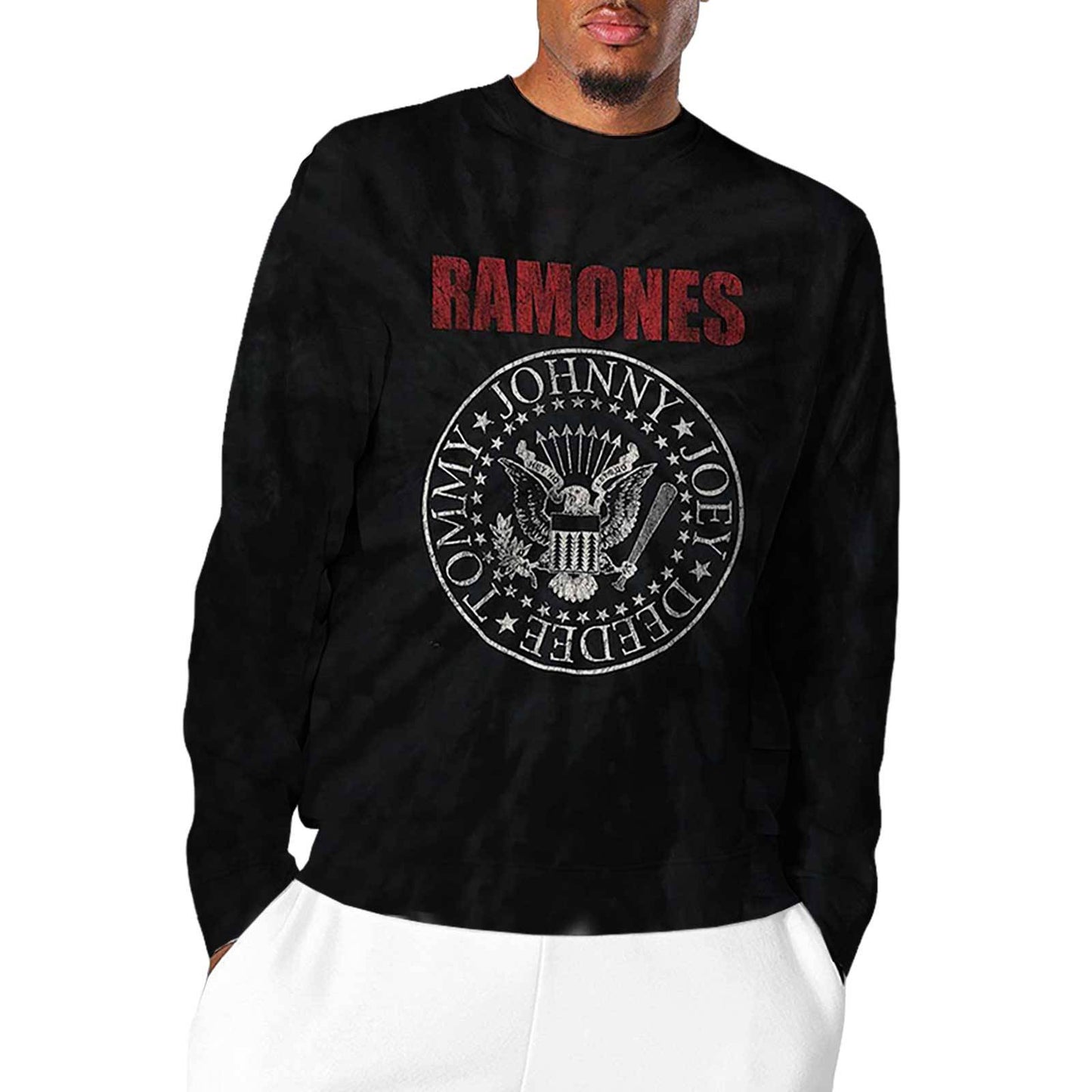 Unisex Long Sleeve T-Shirt Presidential Seal Dip Dye, Dye Wash