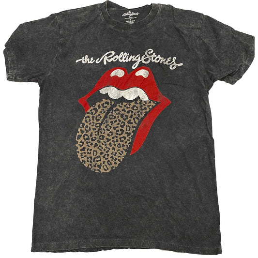 Unisex T-Shirt Leopard Tongue Acid Wash, Dye Wash