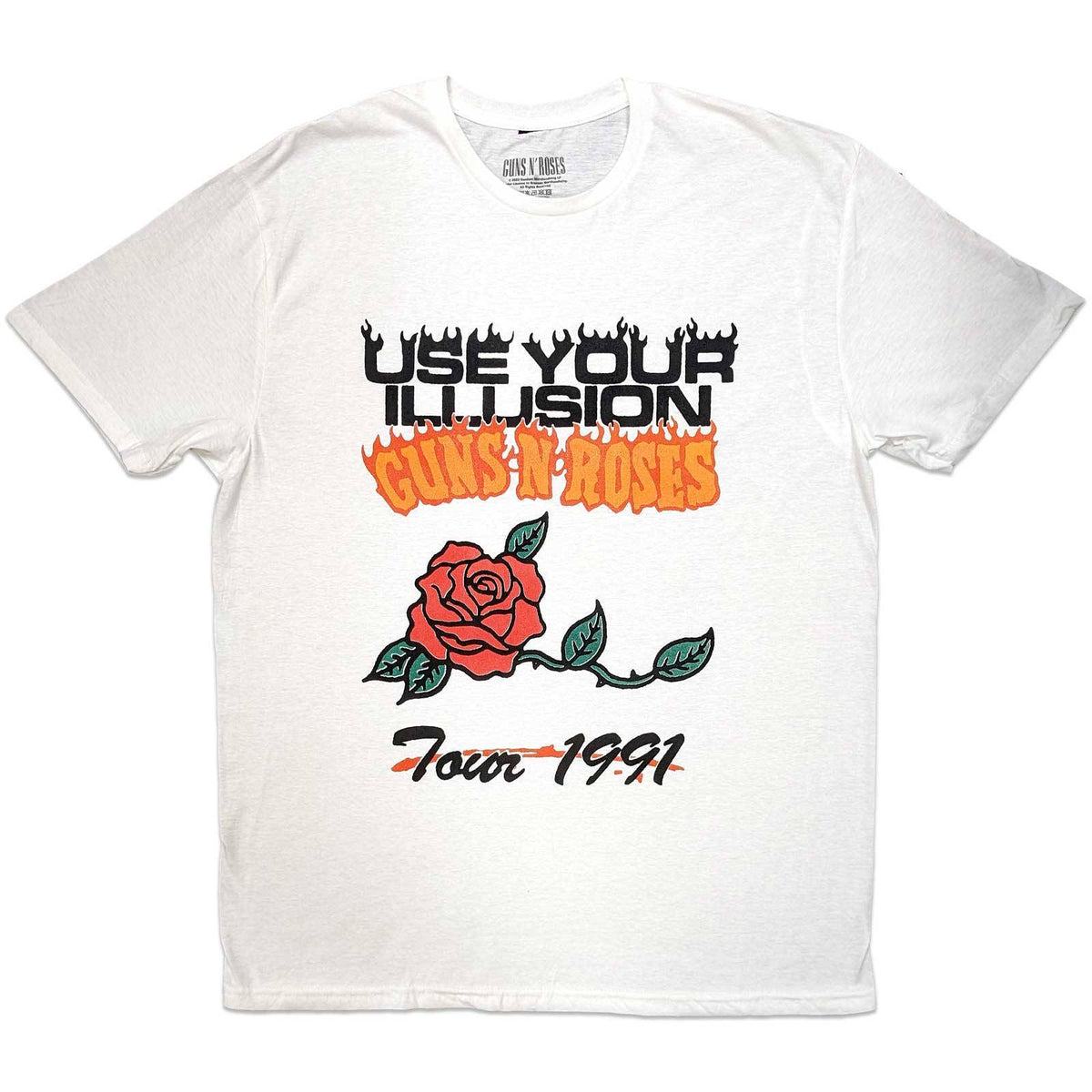 Guns N' Roses Unisex T-Shirt: Use Your Illusion Tour 1991  Use Your Illusion Tour 1991 Short Sleeves
