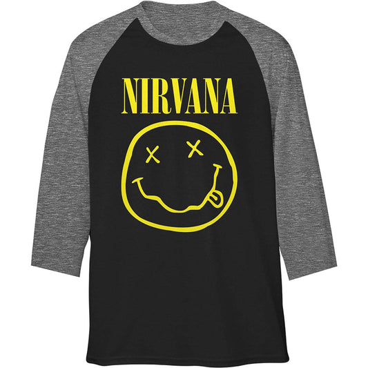 Unisex Raglan T-Shirt Yellow Smiley