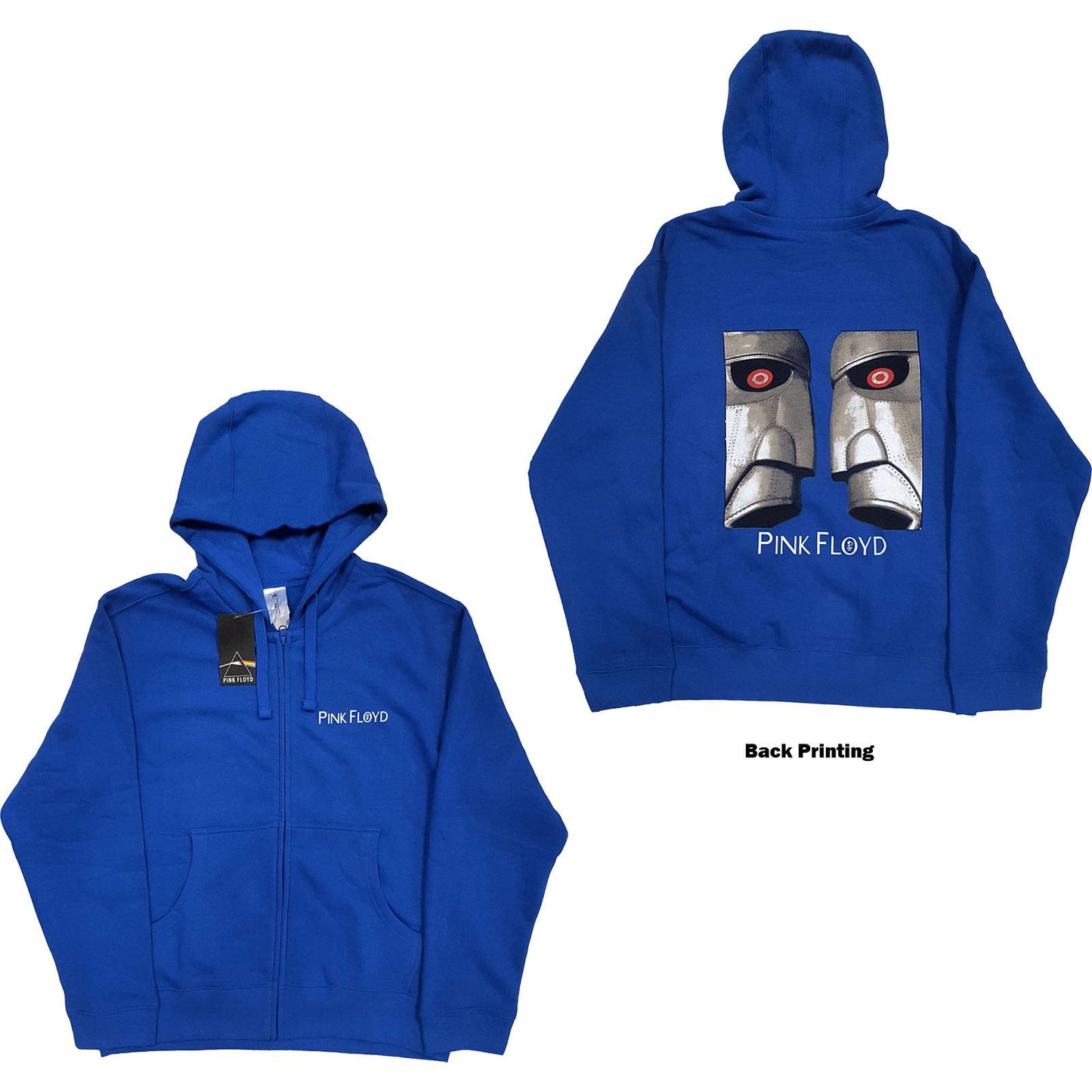 Unisex Zipped Hoodie Metal Heads Close Up Back Print