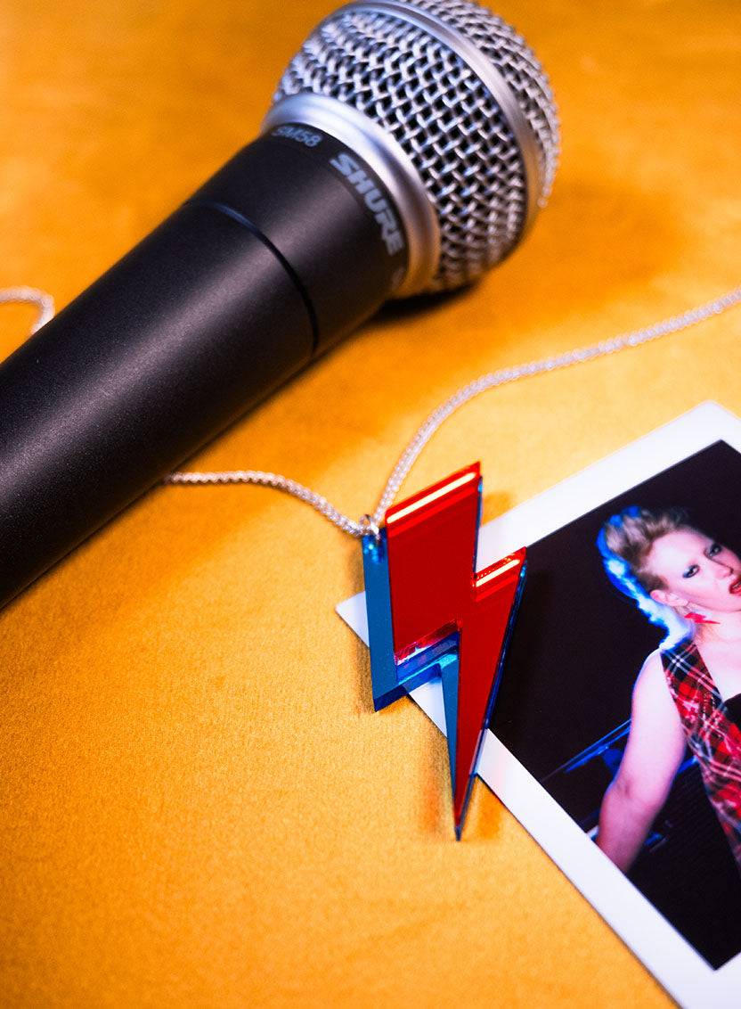 Aladdin Sane Bolt Necklace - Mirror