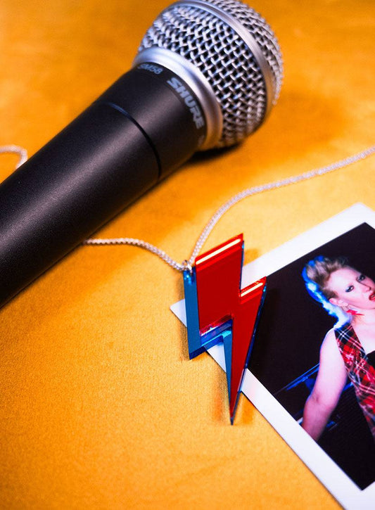 Aladdin Sane Bolt Necklace - Mirror