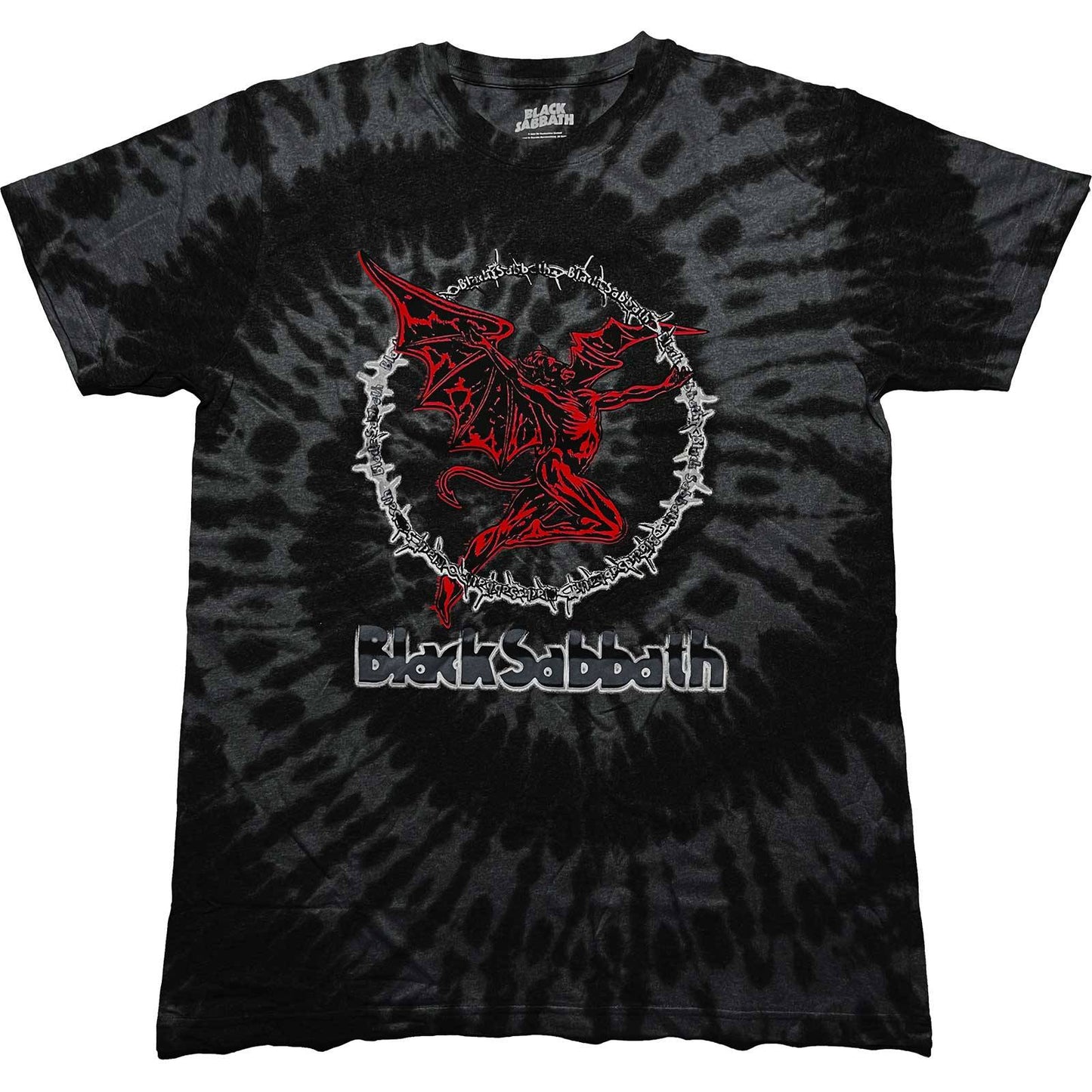 Unisex T-Shirt Red Henry Dye Wash, Tie Dye