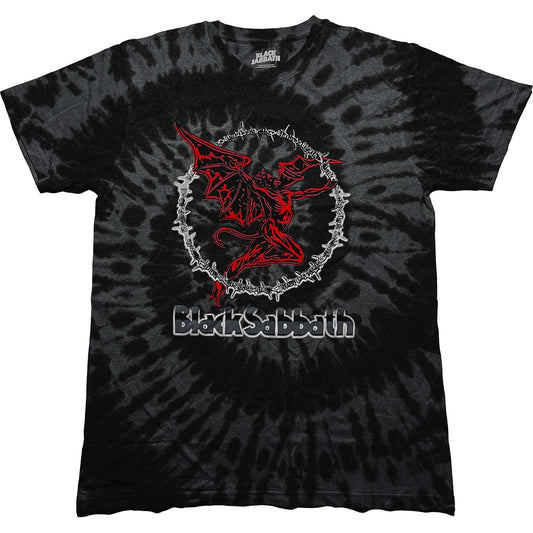 Unisex T-Shirt Red Henry Dye Wash, Tie Dye