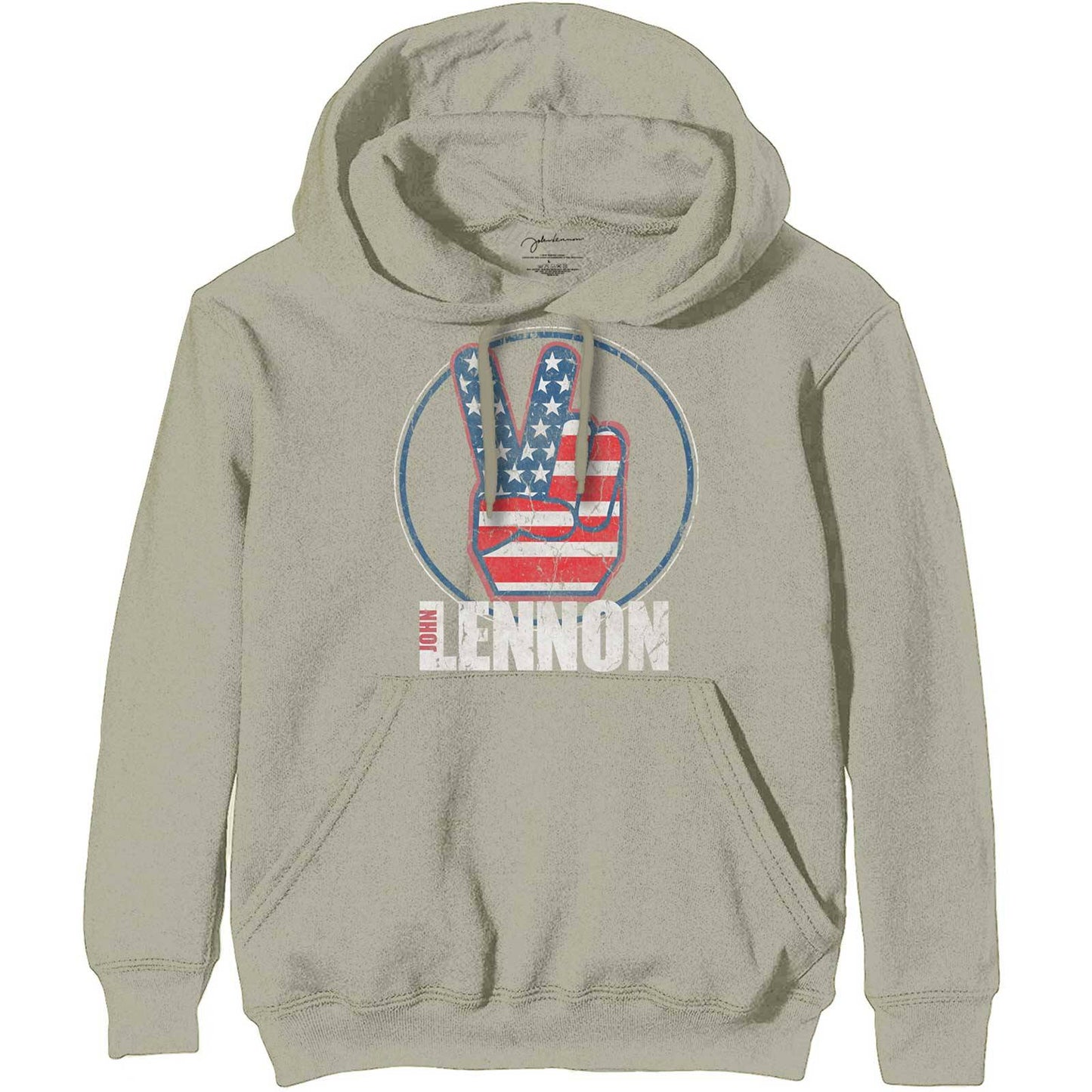 Unisex Pullover Hoodie Peace Fingers US Flag