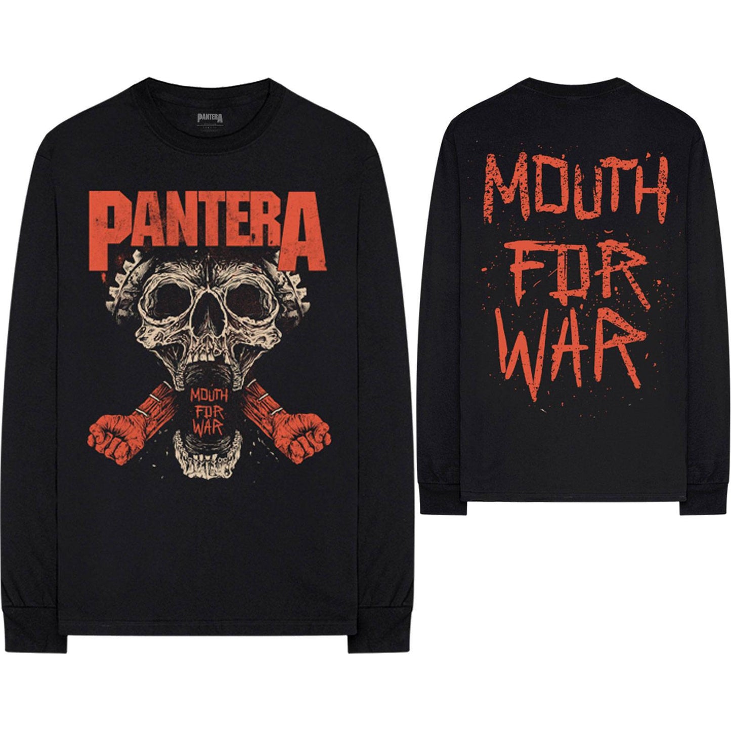 Unisex Long Sleeve T-Shirt Mouth For War Back Print