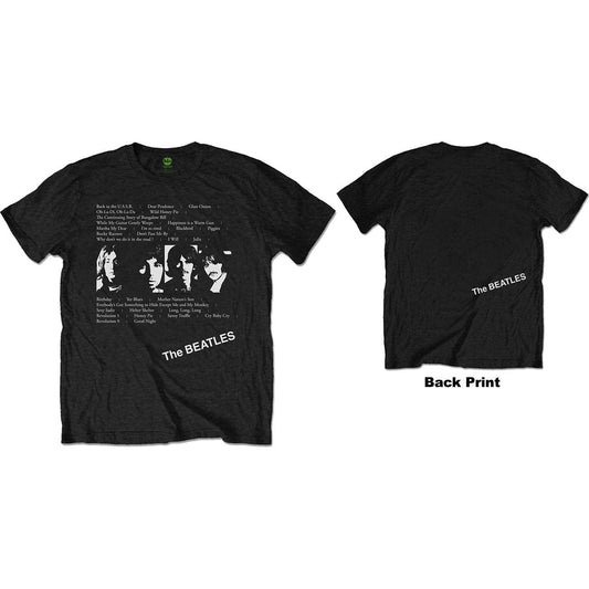 Unisex T-Shirt White Album Tracks Back Print